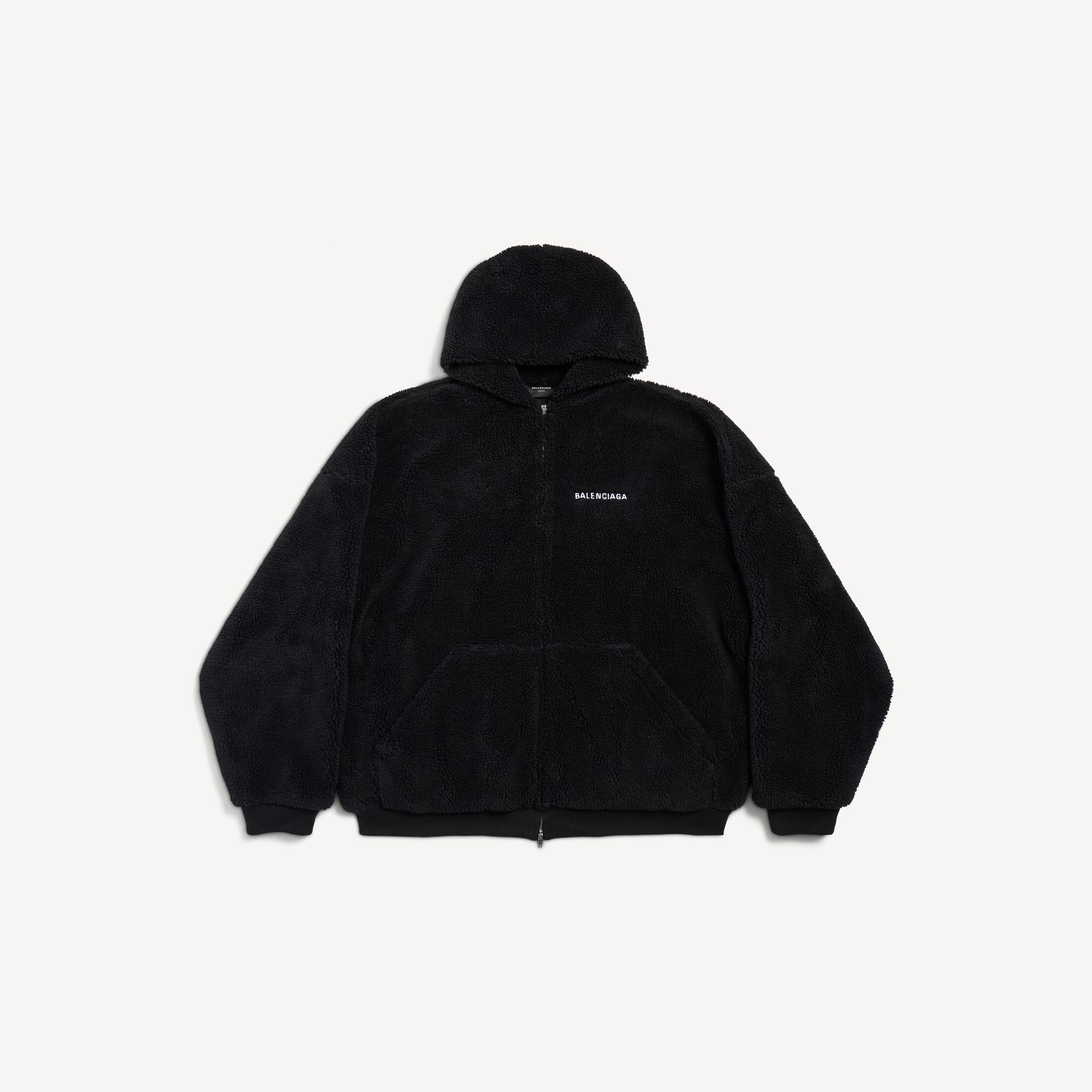 BALENCIAGA BACK OUTERWEAR HOODIE廓形拉链连帽卫衣