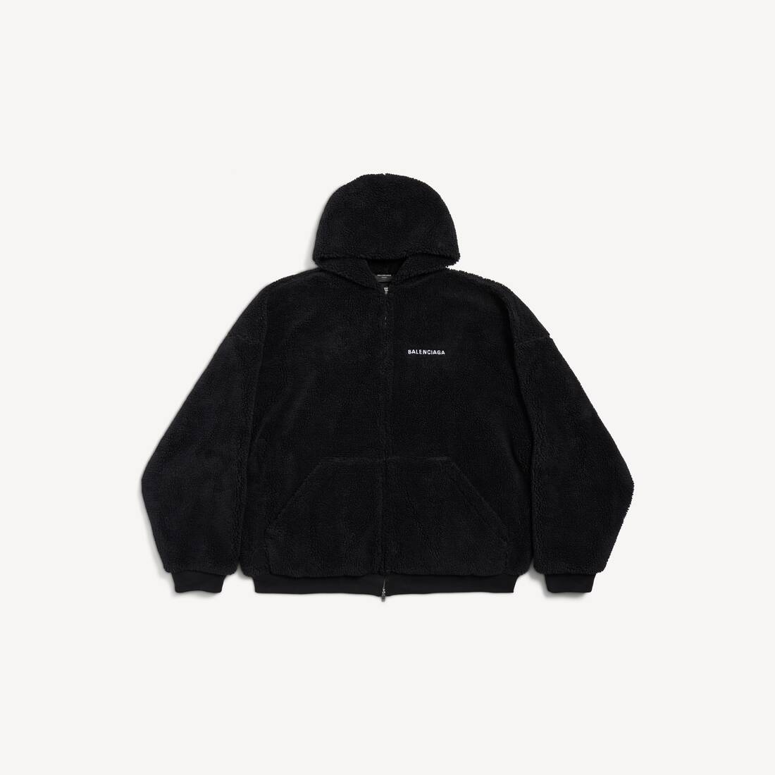 BALENCIAGA BACK OUTERWEAR HOODIE廓形拉链连帽卫衣