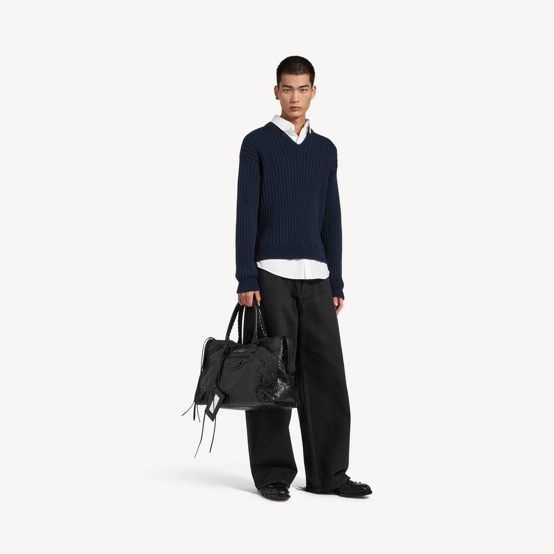 HYBRID SHIRT/KNIT毛衣