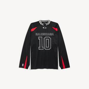 黑/彩色BALENCIAGA | NBA 联名系列廓形长袖T恤