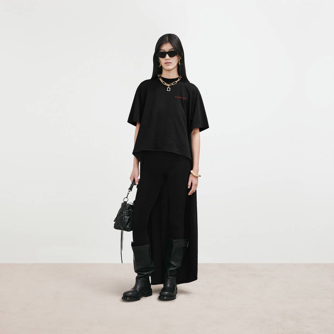 BALENCIAGA BACK GRADIENT拖尾T恤