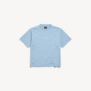 蓝色/白色BALENCIAGA BACK中号版型T恤
