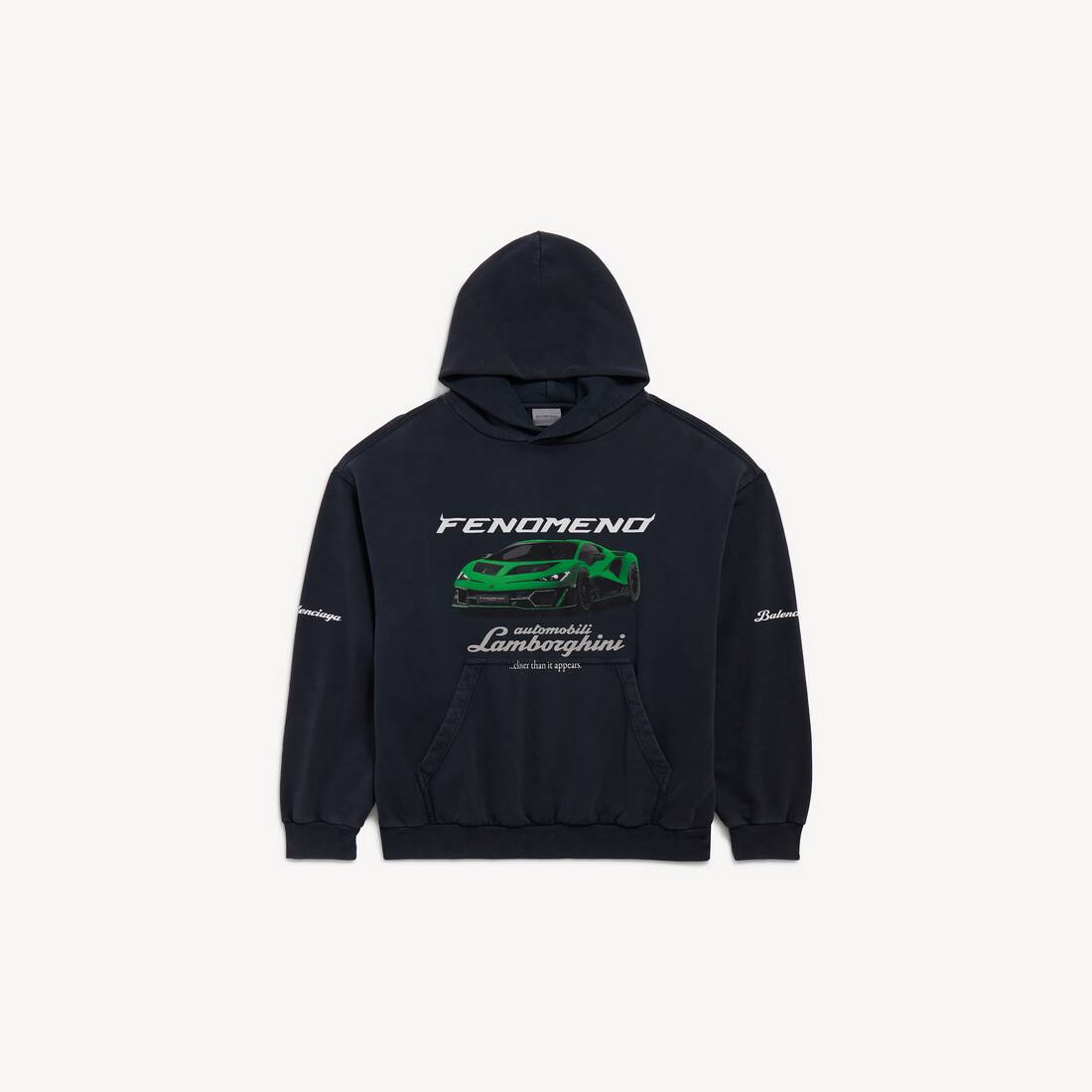 BALENCIAGA | AUTOMOBILI LAMBORGHINI中版型连帽卫衣