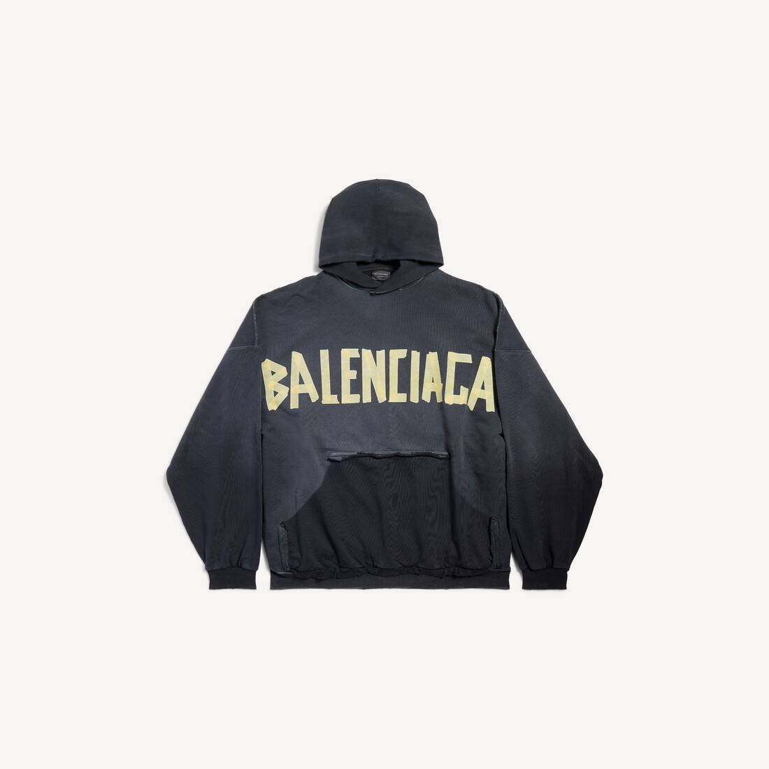 Tape Type Ripped Pocket 宽大版型 Hoodie 连帽衫