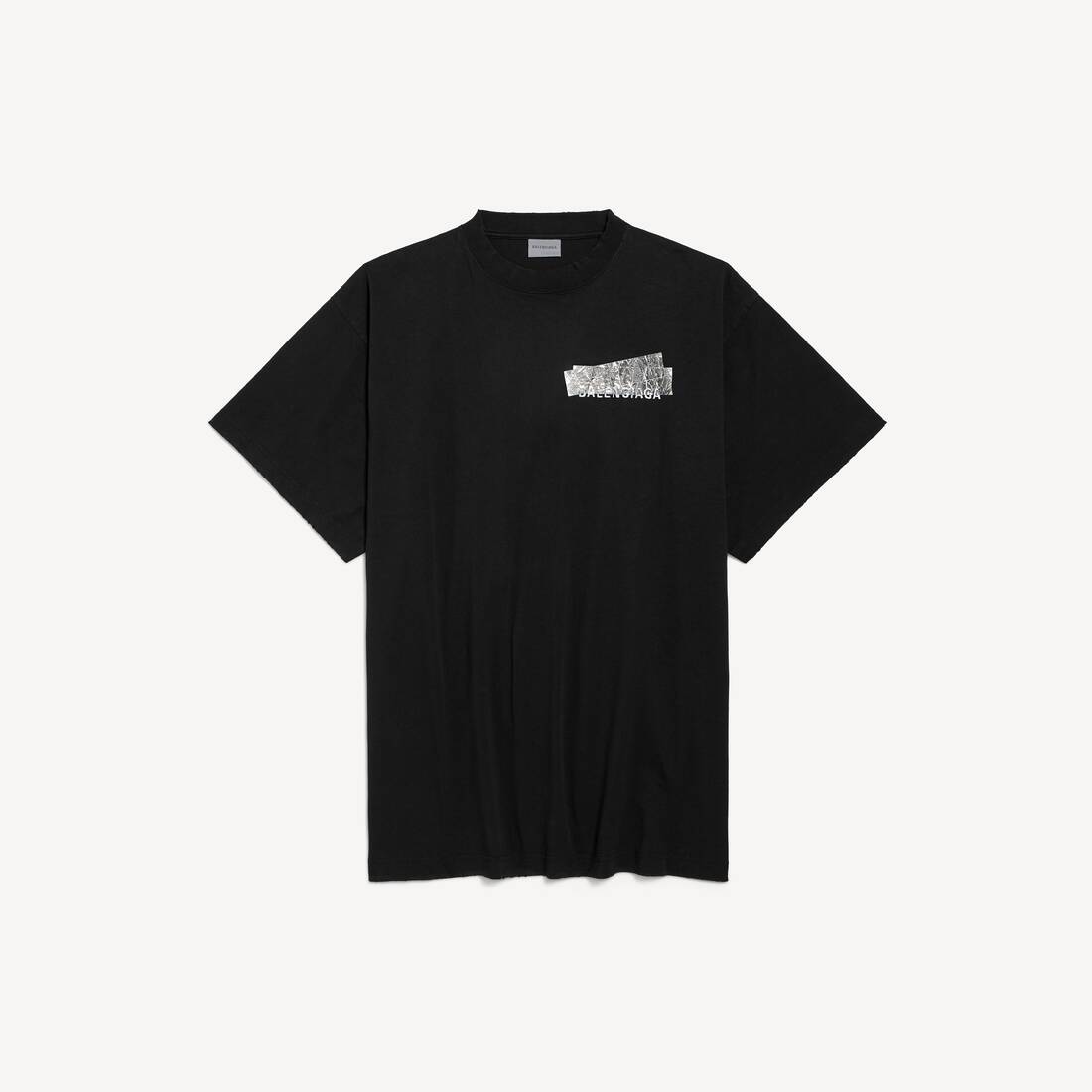SILVER TAPE BALENCIAGA BACK超大版型T恤