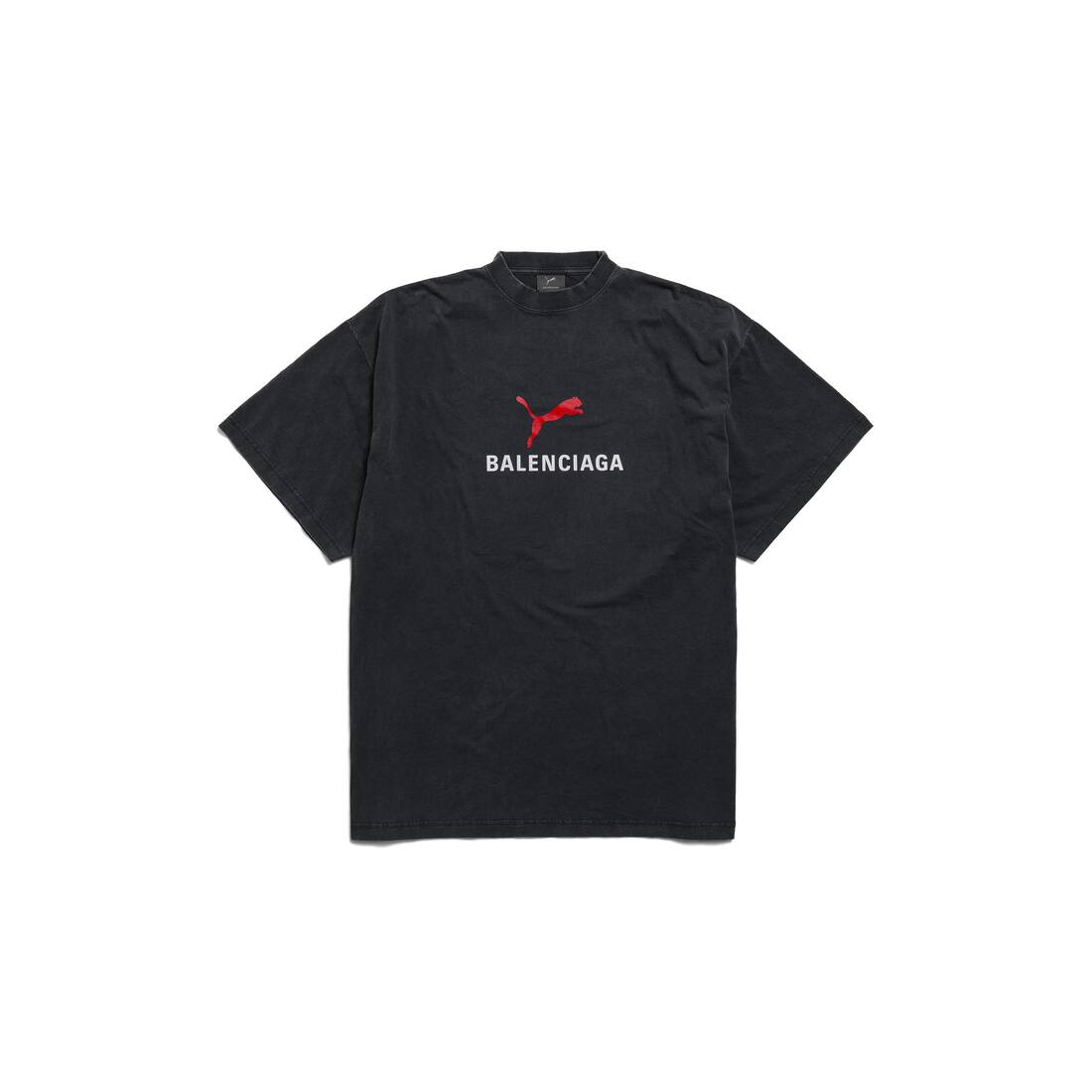 BALENCIAGA ♪ Ceo Team Logo Boxy Tシャツ 826344TSVP31300 Ceo Team Logo Boxy T-shirt in Heather Grey | Balenciaga NL