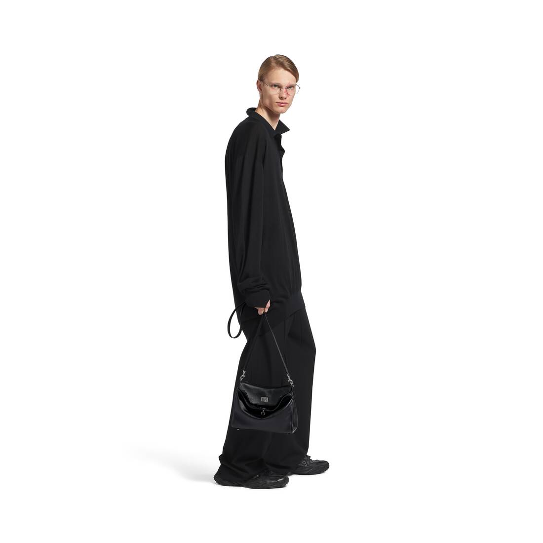 ♢BALENCIAGA♢前後異デザイン↹前プリーツ✤リブ編み✤イタリア製❇